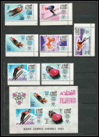 129c - Fujeira MNH ** Mi N° 214 / 220 A BLOC N° 9 Jeux Olympiques (winter Olympic Games) GRENOBLE 1968 Skating Bob Ski - Hiver 1968: Grenoble