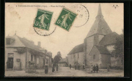 CPA Farges-en-Septaine, Place De L`Eglise  - Sonstige & Ohne Zuordnung