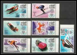 129 - Fujeira MNH ** Mi N° 214 / 220 A Jeux Olympiques (winter Olympic Games) GRENOBLE 1968 Skating Bob Ski Skeleton - Hiver 1968: Grenoble