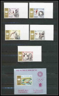 125a - Sharjah MNH ** Mi N° 844 / 848 B +BLOC 89 B Jeux Olympiques (olympic Games) Munich 72 Non Dentelé (Imperf)  - Schardscha