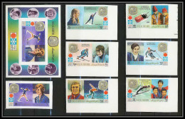 113d - Ras Al Khaima MNH ** N° 731/736 B + Bloc 130 B Non Dentelé (Imperf) Jeux Olympiques (olympic Games) Sapporo - Hiver 1972: Sapporo