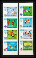 112c - Ajman - MNH ** N° 247 / 254 B Jeux Olympiques (olympic Games) Mexico 68 Football (Soccer) Non Dentelé (Imperf) - Adschman