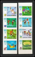 112c - Ajman - MNH ** N° 247 / 254 B Jeux Olympiques (olympic Games) Mexico 68 Football (Soccer) Non Dentelé (Imperf) - Sommer 1968: Mexico
