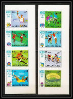 112 - Ajman - MNH ** N° 247 / 254 B Jeux Olympiques (olympic Games) Mexico 68 Football (Soccer) Non Dentelé (Imperf) - Summer 1968: Mexico City