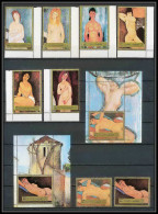 106h - Fujeira - MNH ** Mi N° 1222 / 1227 A + Bloc 117 / 118 A Tableau (tableaux Nudes Paintings) Modigliani - Nus