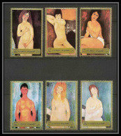 106d - Fujeira - MNH ** Mi N° 1222 / 1227 A Tableau (tableaux Nudes Paintings) Modigliani - Nudes