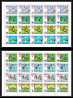 110 - Manama - MNH ** Mi N° 77 / 84 A Jeux Olympiques Olympic Games Mexico 68 Feuilles (sheets) Cycling Football Soccer - Manama