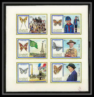 105 Fujeira MNH ** Mi N° 999 / 104 B Scout (scouting Jamboree) Papillon (scouts And Butterflies) Non Dentelé (Imperf) - Nuevos