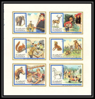 104 Fujeira MNH ** Mi N° 896 / 901 B Non Dentelé (Imperf) Scout (scouts And Animals Jamboree) éléphant Horse  - Ongebruikt