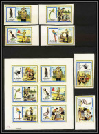 103c Fujeira MNH ** Mi N° 1012 / 1017 B Non Dentelé (Imperf) Scout (scouts And Birds - Jamboree) Oiseaux Parrots - Ungebraucht