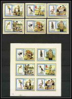 103b Fujeira MNH ** Mi N° 1012 / 1017 B Non Dentelé (Imperf) Scout (scouts And Birds - Jamboree) Oiseaux Parrots - Perroquets & Tropicaux