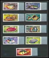 246 - Umm Al Qiwain MNH ** Mi N° 180 / 188 B Poissons (Fish Poisson Fishes) Non Dentelé (Imperf) Cote 17 Euros - Umm Al-Qaiwain