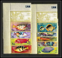 247a - Umm Al Qiwain MNH ** Mi N° 189 / 197 A Poissons (Fish Poisson Fishes) Non Dentelé (Imperf) + SERIE VIGNETTE - Umm Al-Qaiwain