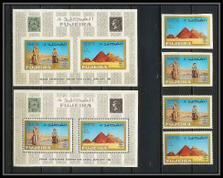 244B - Fujeira MNH ** Mi Bloc N° 2 A / B Non Dentelé (Imperf) Egypte (le Caire Cairo) Egypt COTE 48 - Fujeira