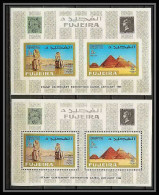 244a - Fujeira MNH ** Mi N° Bloc 2 A /B Non Dentelé (Imperf) Egypte (le Caire Cairo) Egypt COTE 24.5 - Egyptologie