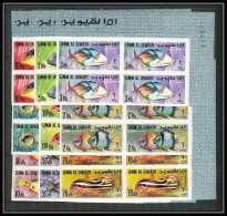 246b - Umm Al Qiwain MNH ** Mi N° 180 / 188 B Poissons (Fish Poisson Fishes) Non Dentelé (Imperf) Bloc 4 - Fische