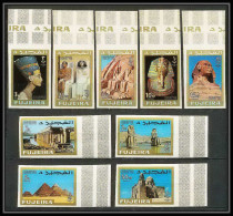 241 - Fujeira MNH ** Mi N° 49 / 57 B Egypte (le Caire Cairo) Egypt Non Dentelé (Imperf) Cote 17 Euros - Expositions Philatéliques