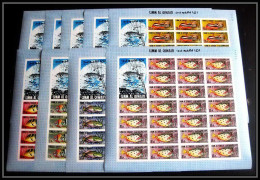 246c - Umm Al Qiwain MNH ** Mi N° 180 / 188 B Poissons (Fish Poisson Fishes) Non Dentelé (Imperf) Feuilles Sheets - Umm Al-Qiwain