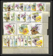 240 - Fujeira MNH ** Mi N° 159 / 185 A Papillons (butterflies Papillon) COIN DE FEUILLE SUPERBE - Fujeira