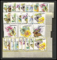 240 - Fujeira MNH ** Mi N° 159 / 185 A Papillons (butterflies Papillon) COIN DE FEUILLE SUPERBE - Schmetterlinge