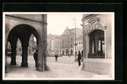 AK Rumburg / Rumburk, Töpfergasse Mit Passanten  - Tchéquie