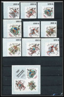 220 Umm Al Qiwain MNH ** N° 285 / 293 B Bl 15 B Non Dentelé (Imperf) Overprint Jeux Olympiques Olympic Games MEXICO - Umm Al-Qiwain