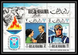 211 - Ras Al Khaima MNH ** Mi N° 75 A Jeux Olympiques (olympic Games) GRENOBLE 68 Ski Killy / Johnson / Flemming - Ra's Al-Chaima