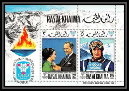 211 - Ras Al Khaima MNH ** Mi N° 75 A Jeux Olympiques (olympic Games) GRENOBLE 68 Ski Killy / Johnson / Flemming - Inverno1968: Grenoble