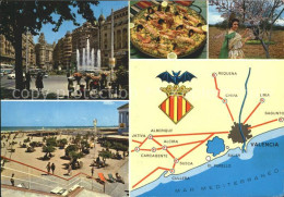 72294499 Valencia Valenciana Lageplan Strand Und Stadt Valencia  - Autres & Non Classés
