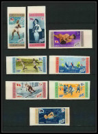 209 Dominicana Mi MNH ** N° 660 / 667 B Non Dentelé (Imperf) Jeux Olympiques (olympic Games) MELBOURNE Ski Swimming - Dominican Republic