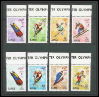 207 - Ajman MNH ** Mi N° 199 / 206 A Jeux Olympiques (olympic Games) Grenoble 68 Hockey Bob Ski Skating Jumping - Ajman