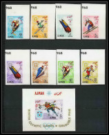 208a Ajman MNH ** Mi N° 199 / 206 B BLOC 19 Jeux Olympiques (olympic Games) Grenoble 68 Hockey Non Dentelé (Imperf) - Hiver 1968: Grenoble