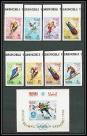 205a Manama MNH ** Mi N° 47 / 54 B + Bloc 3 Non Dentelé (Imperf) Jeux Olympiques (olympic Games) Grenoble 68 Hockey - Inverno1968: Grenoble