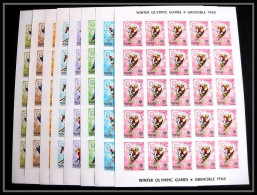 205d Manama Mi MNH ** N° 47 / 54 B Non Dentelé (Imperf) Jeux Olympiques (olympic Games) Grenoble 68 Feuilles Sheets - Hiver 1968: Grenoble