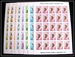 205d Manama Mi MNH ** N° 47 / 54 B Non Dentelé (Imperf) Jeux Olympiques (olympic Games) Grenoble 68 Feuilles Sheets - Manama