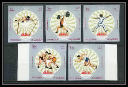 200a - Fujeira MNH ** Mi N° 673 / 677 B Non Dentelé (Imperf) Jeux Olympiques Olympic Games MUNICH 72 Fencing  - Sommer 1972: München