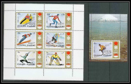 189a Fujeira MNH ** Mi N° 839 / 844 + Bloc 90 A Overprint Jeux Olympiques (olympic Games SAPPORO 72 Hockey - Hiver 1972: Sapporo