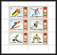 185 Fujeira MNH ** Mi N° 819 / 824 A Jeux Olympiques (winter Olympic Games SAPPORO 72 Hockey Bob - Winter 1972: Sapporo