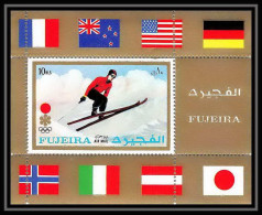186 Fujeira MNH ** Mi Bloc N° 100 A Jeux Olympiques (olympic Games SAPPORO 72 Downhill Skiing Ski - Winter 1972: Sapporo