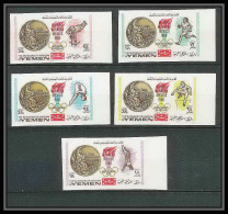 179 Yemen Kingdom MNH ** Mi N° 620 / 624 B Non Dentelé (Imperf) Jeux Olympiques (olympic Games) MEXICO 68 - Jemen