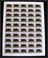 322b Congo Mi ** MNH N° 634 Hippopotames (Hippopotame Hippopotamus) Cote 424 Euros Rarissime Feuilles (sheets) - Autres & Non Classés