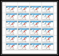 314 Tchad Yvert ** MNH N° 375 Jeux Olympiques Olympic Games Lake Placid Feuilles (sheets) Cross-country Ski Cote 96 Eur - Tsjaad (1960-...)