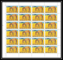 308a Tchad ** MNH N° 853 (yvert 363 ) Ane (equus Asinus Donkey Ass) Cheval (horses) Cote 160 Wwf Feuilles (sheets) - Ezels