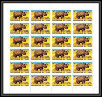 307a Tchad ** MNH N° 854 (yvert N° 364 ) Rhinoceros (diceros Bicornis) Cote 320 Euros Rarissime Feuilles (sheets) Wwf - Rinoceronti