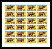 307a Tchad ** MNH N° 854 (yvert N° 364 ) Rhinoceros (diceros Bicornis) Cote 320 Euros Rarissime Feuilles (sheets) Wwf - Tsjaad (1960-...)