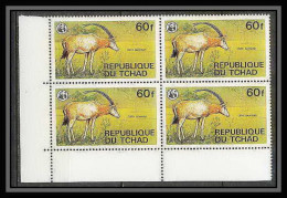 306 Tchad ** MNH Mi N° 851 Oryx Dammah Bloc 4 (yvert N° 361) WWF - Autres & Non Classés