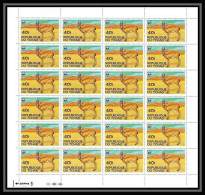 305a Tchad ** MNH N° 849 Yvert N° 359 Gazelle (gazella Leptoceros) WWF Feuilles (sheets) Cote 51.20 Euros - Other & Unclassified