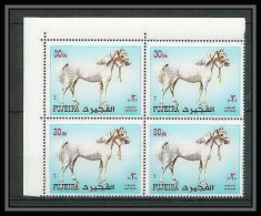 303A - Fujeira MNH ** Mi N° 1538 / 1542 A Cheval (chevaux Horse Horses) Bloc 4 - Paarden