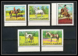 302g - Fujeira MNH ** Mi N° 582 / 586 A Cheval (chevaux Horse Horses) Velazquez - Horses