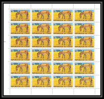 308a Tchad ** MNH N° 853 (yvert 363 ) Ane (equus Asinus Donkey Ass) Cheval (horses) Cote 160 Wwf Feuilles (sheets) - Tchad (1960-...)